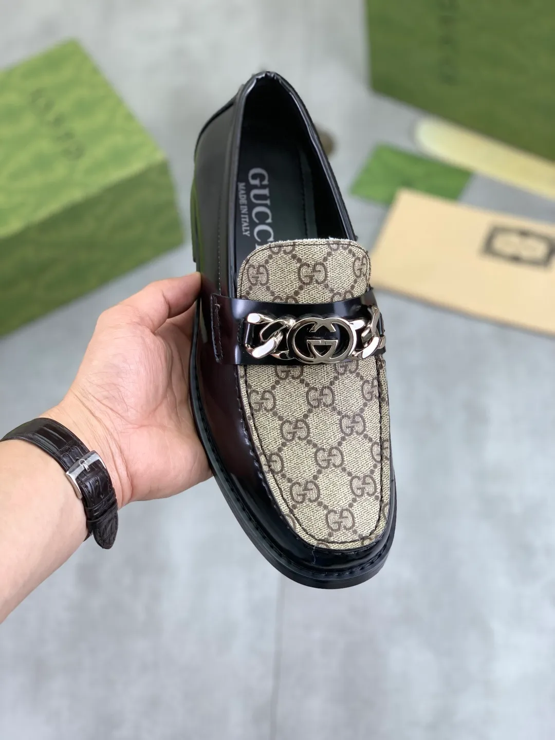 Men's men's shoes 💰P480 [New style] Water-dyed cowhide 💰💎💎💎 [Gucci] GUCCI high-end men's formal business leather shoes, original order 1:1 authentic goods! Original imported high-end open-edge beaded calfskin, original metal buckle, imported first-layer cowhide lining for feet, original outsole, men's shoe size: 38-45, 2️⃣ colors available